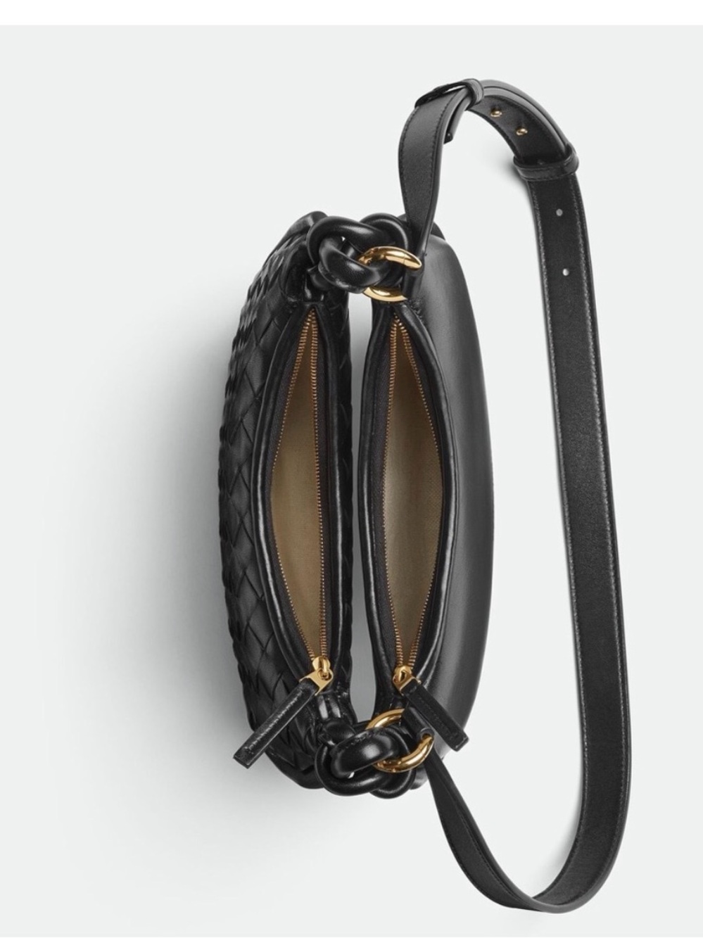 Bottega Veneta Gemelli Black Crescent Shoulder Bag New with Tags $3200 - Picture 3 of 8